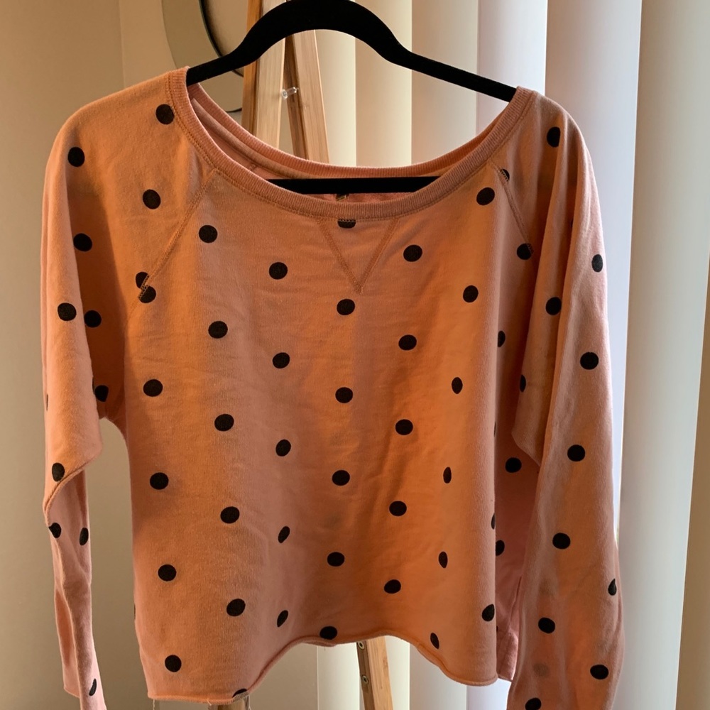 Pink Polka-dot Pullover Sweater